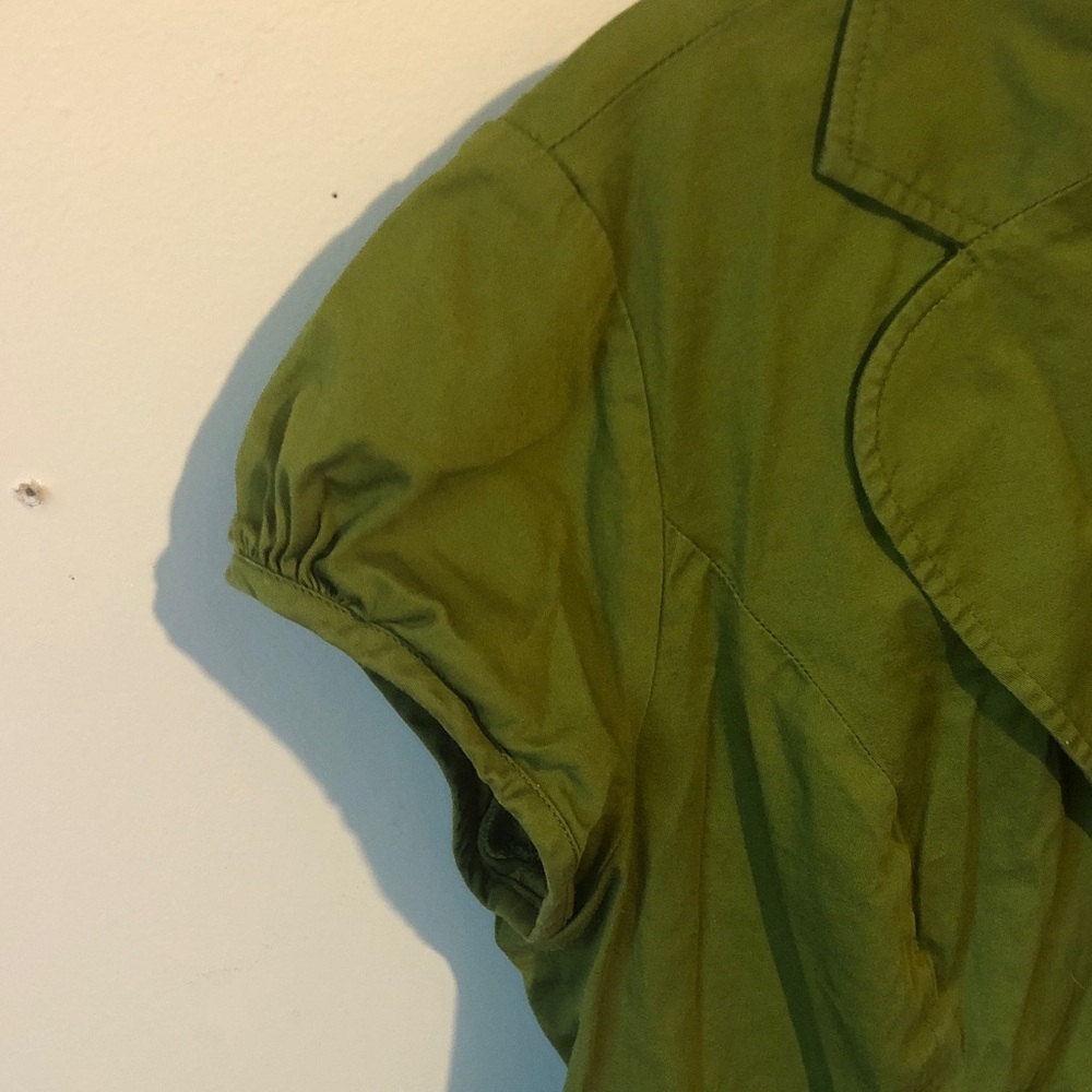 Robbie Bee Olive Green Short Sleeve Blazer - Picture 5 of 8